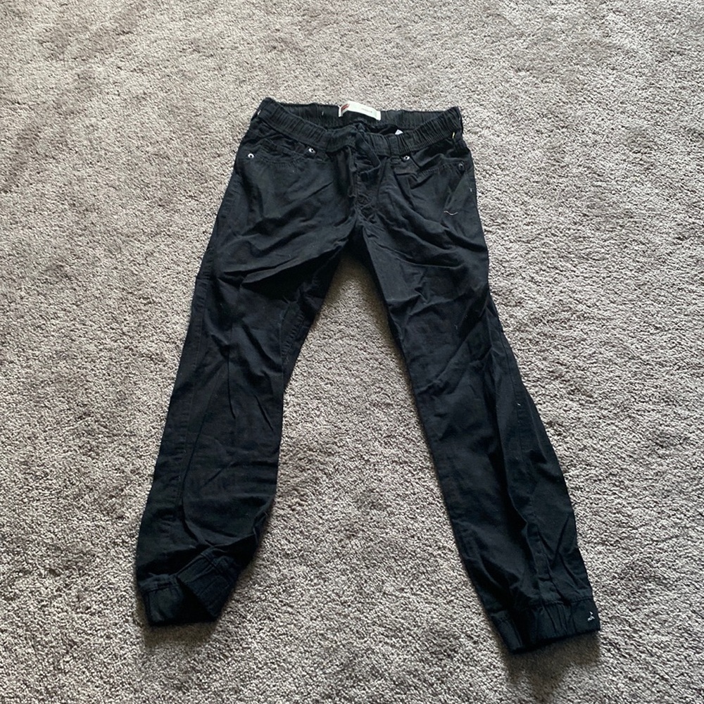 Levi’s Jogger Pants Elastic Waist Tapered Black Casual Youth SIZE M